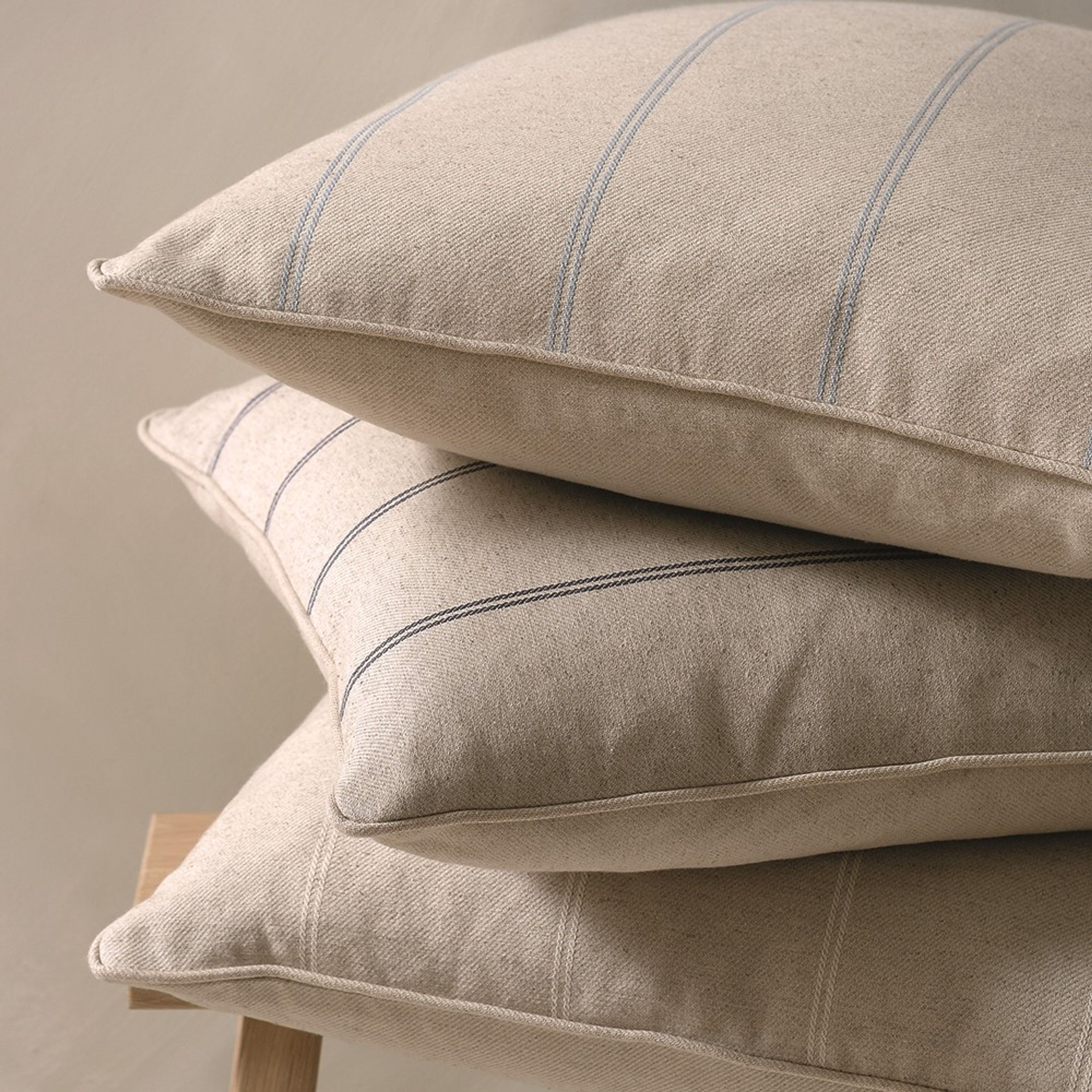 Compton Stripe Cushion Natural 50x50cm