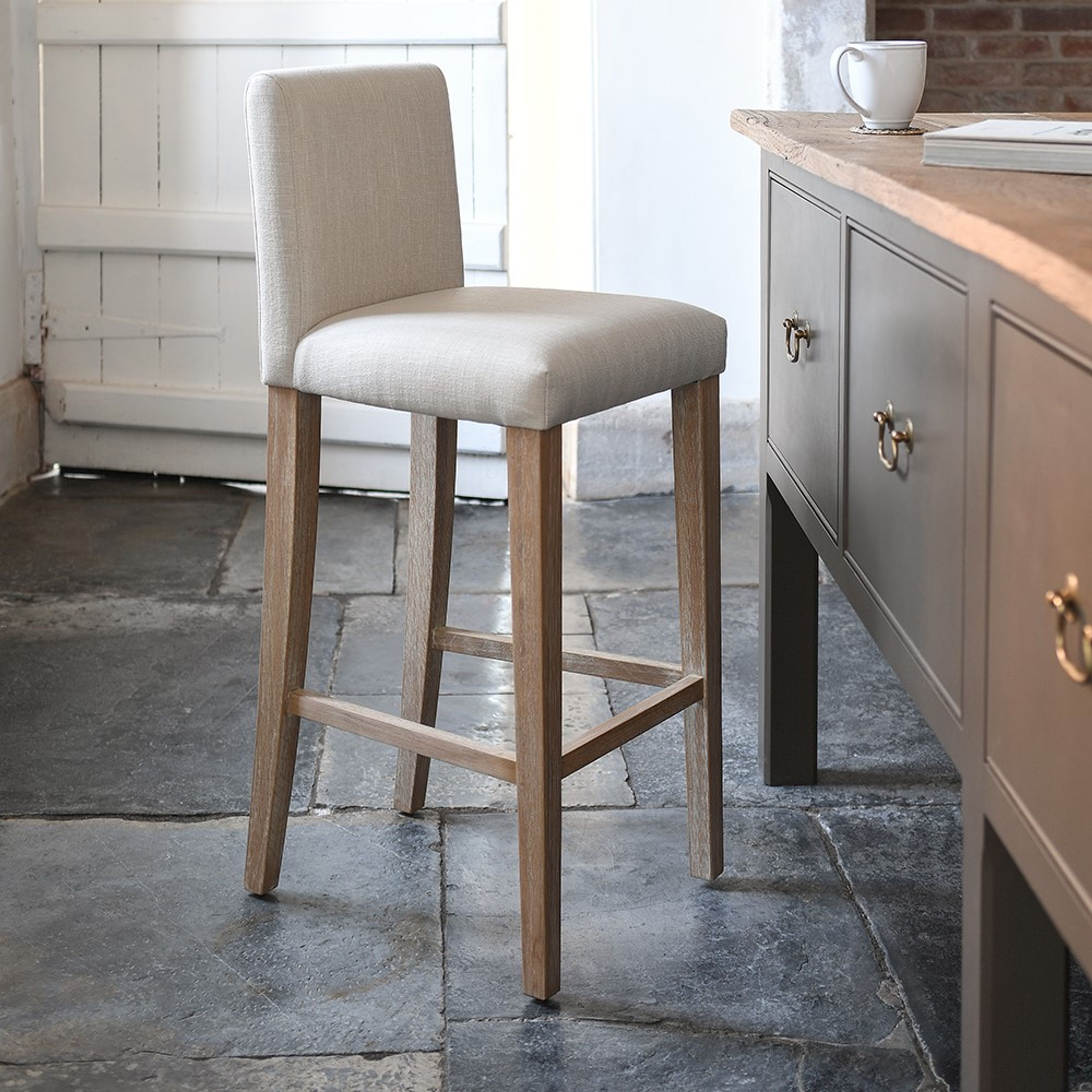 Alder Upholstered Bar Stool The Cotswold Company