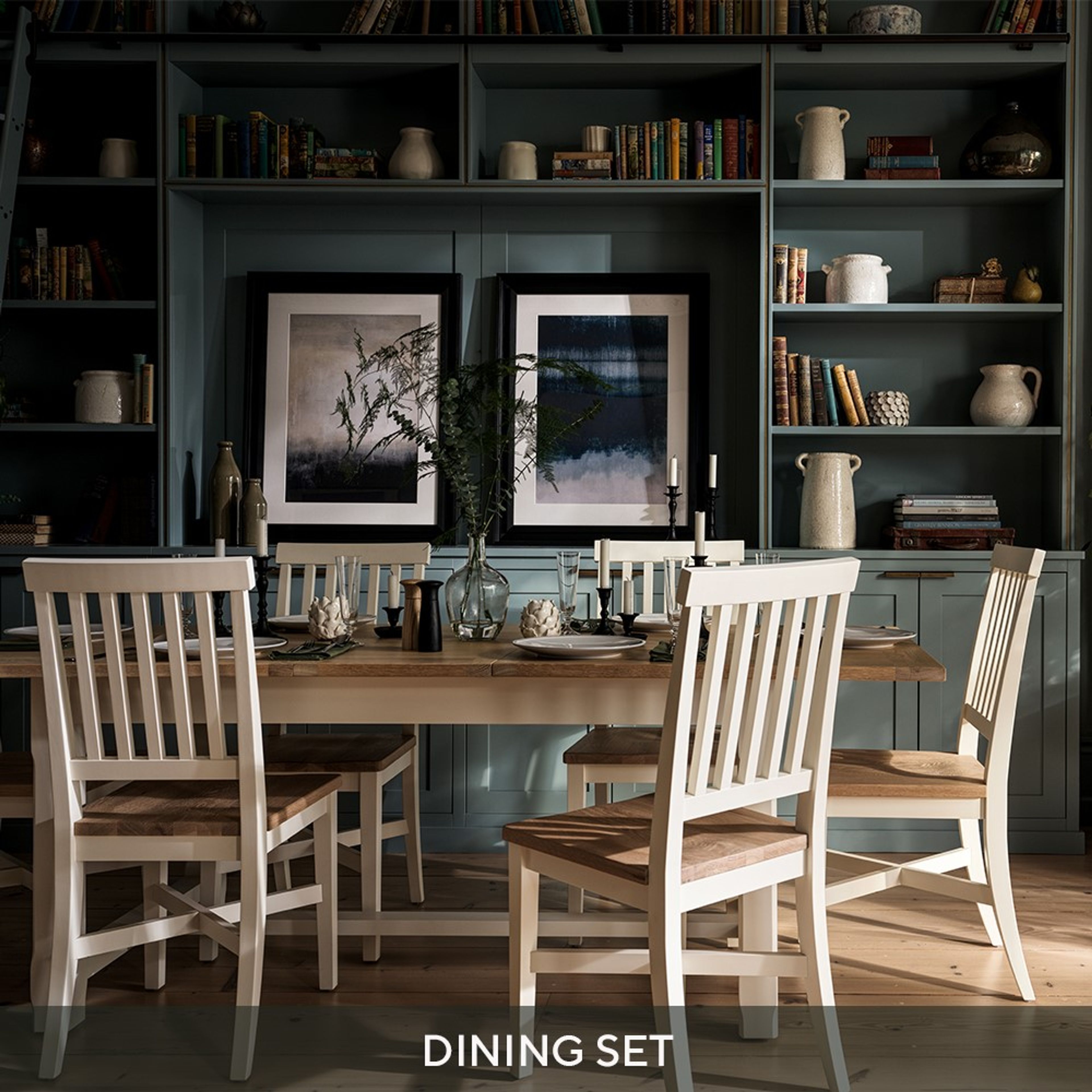 Chester Classic Cream 6-10 Seater Dining Table and Dining Chairs