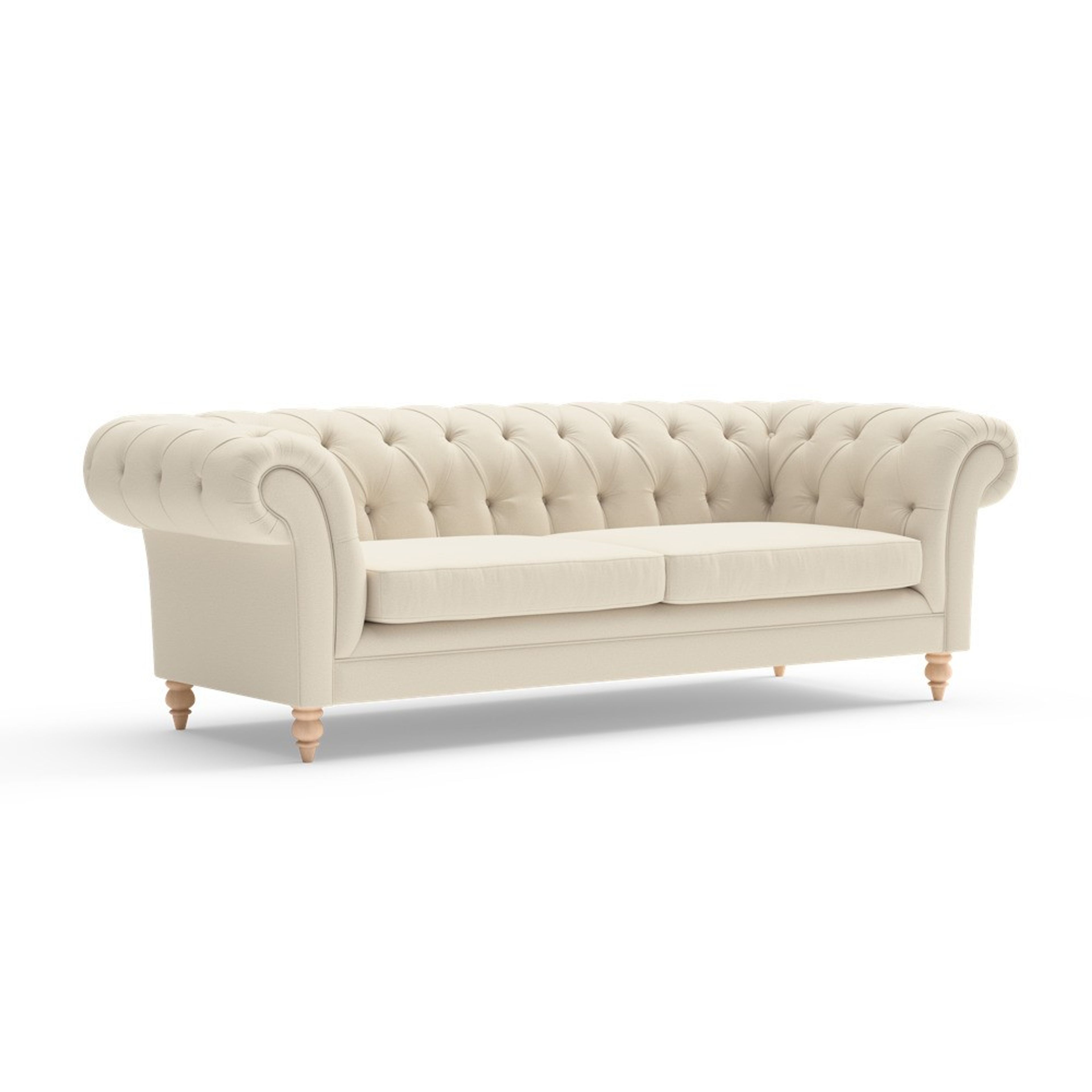 Harris Chesterfield Seater Cream House Weave The Cotswold