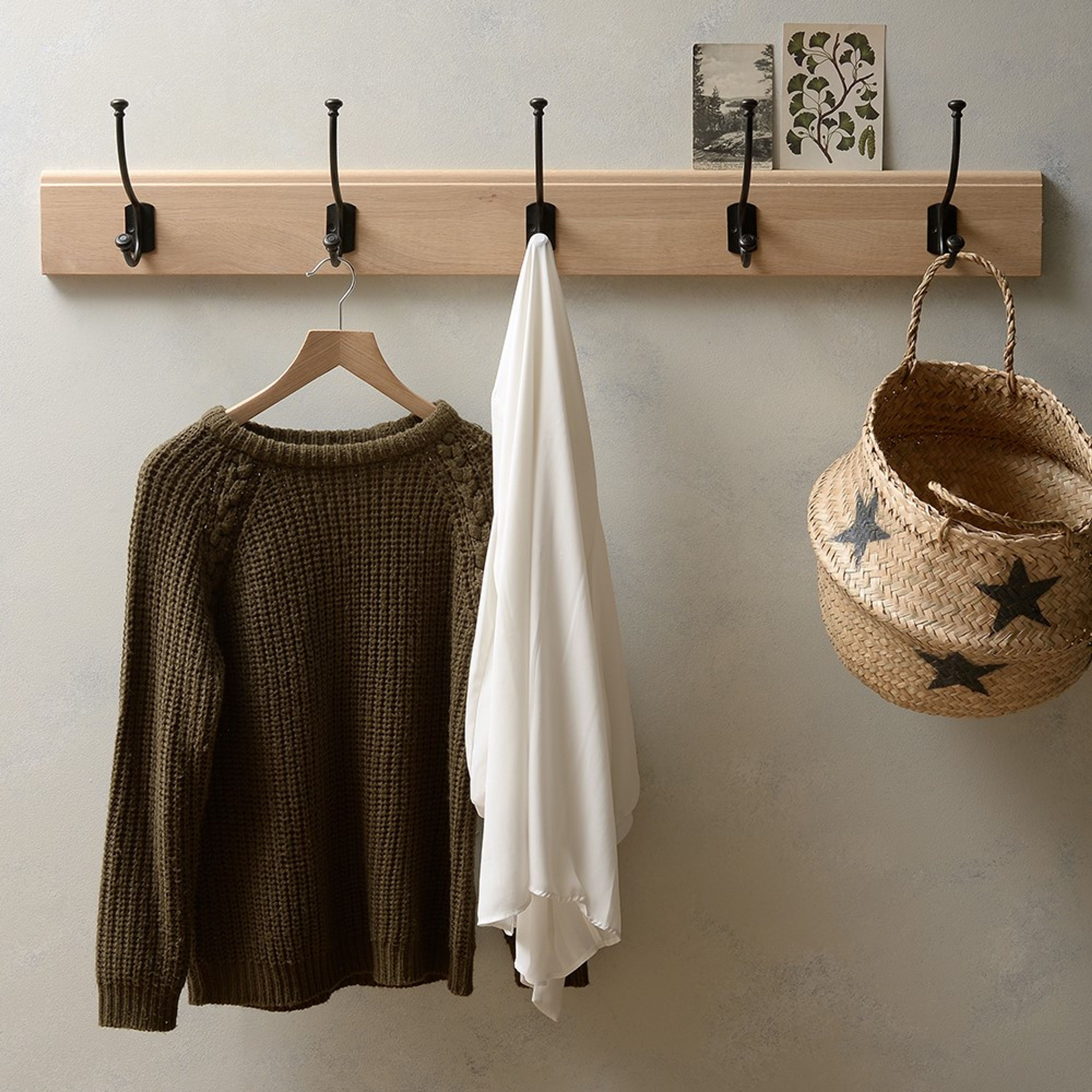 Chester Oak Hook Coat Rack The Cotswold Company - Main Image