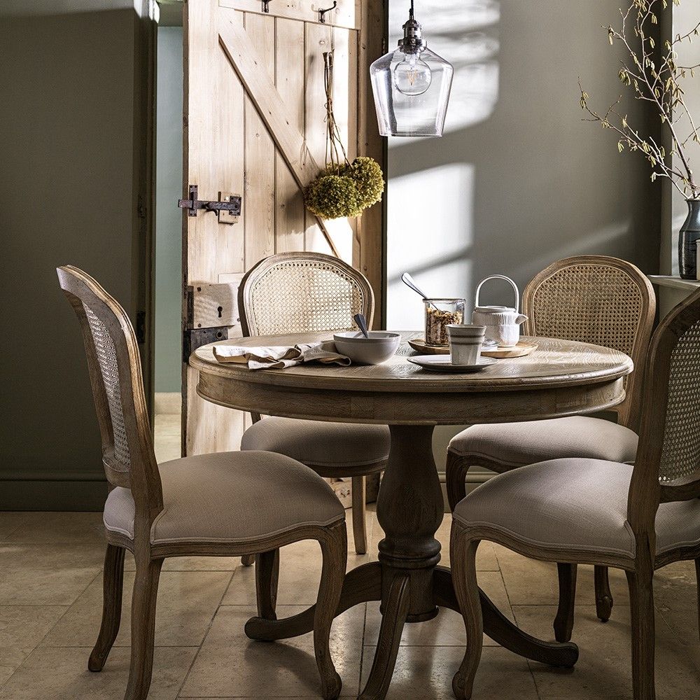 Camille Limewash Oak Seater Round Dining Table