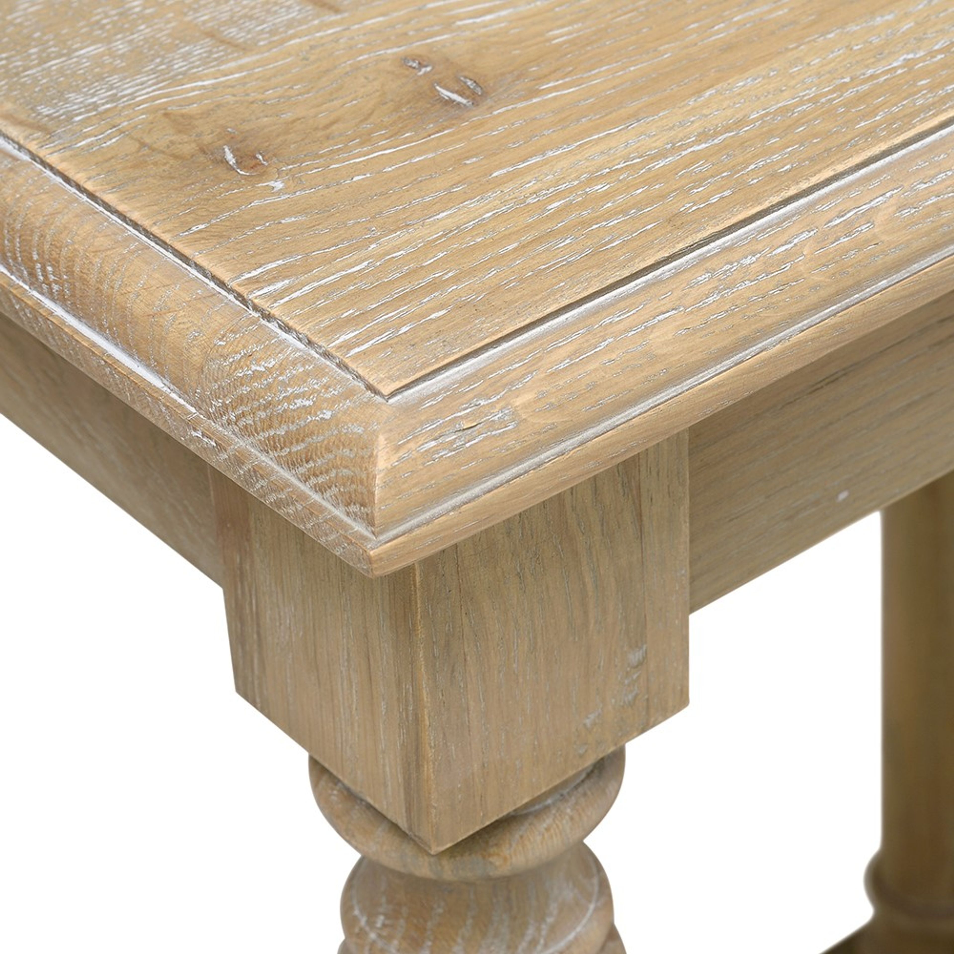Camille Limewash Oak Large Console Table