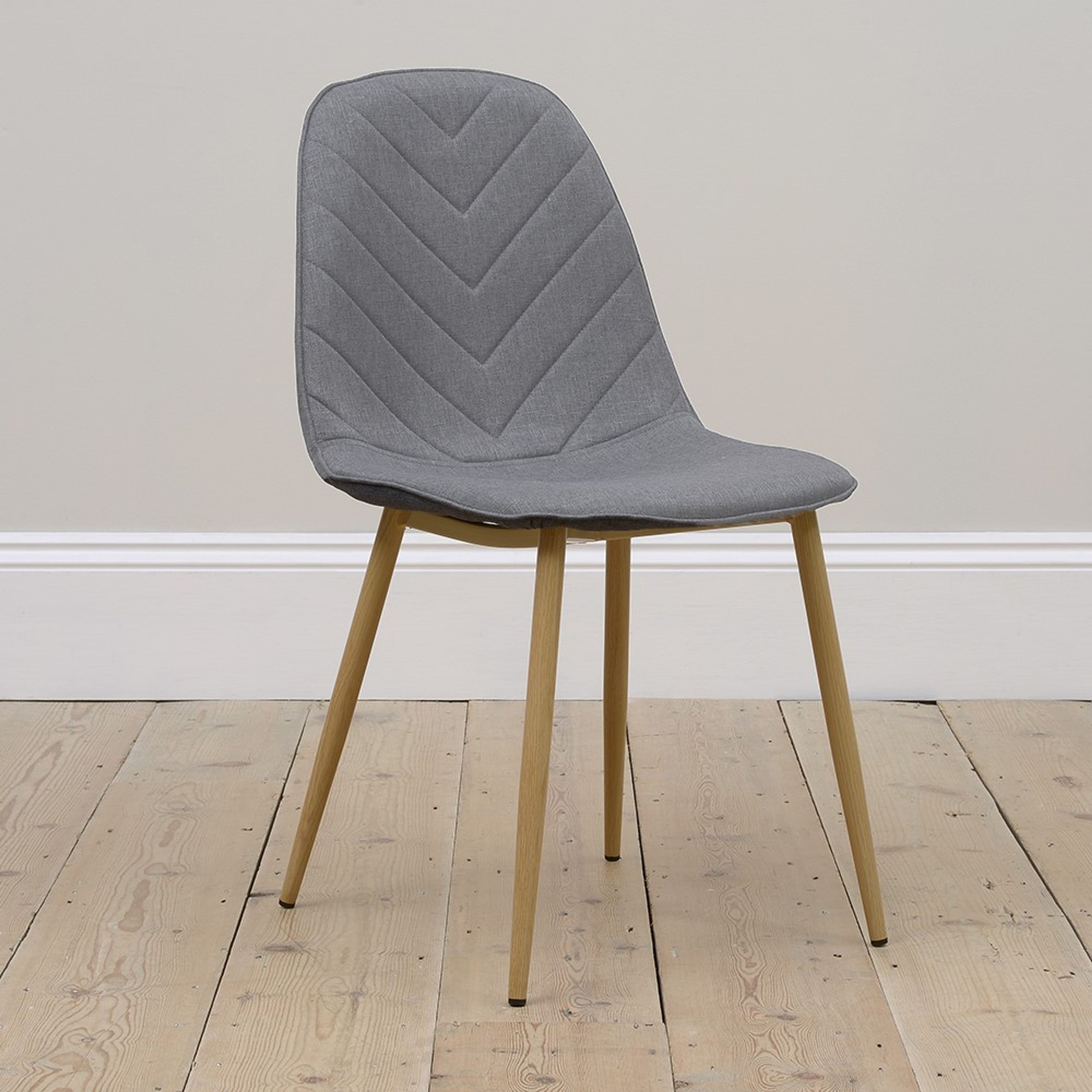 Hemingway Modern Upholstered Dining Chair Grey The Cotswold