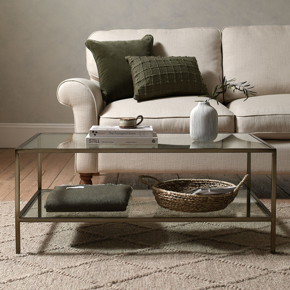 【cornice】COFFEE TABLE Foxcote Brushed Bronze Rectangular Coffee Table - The Cotswold Company