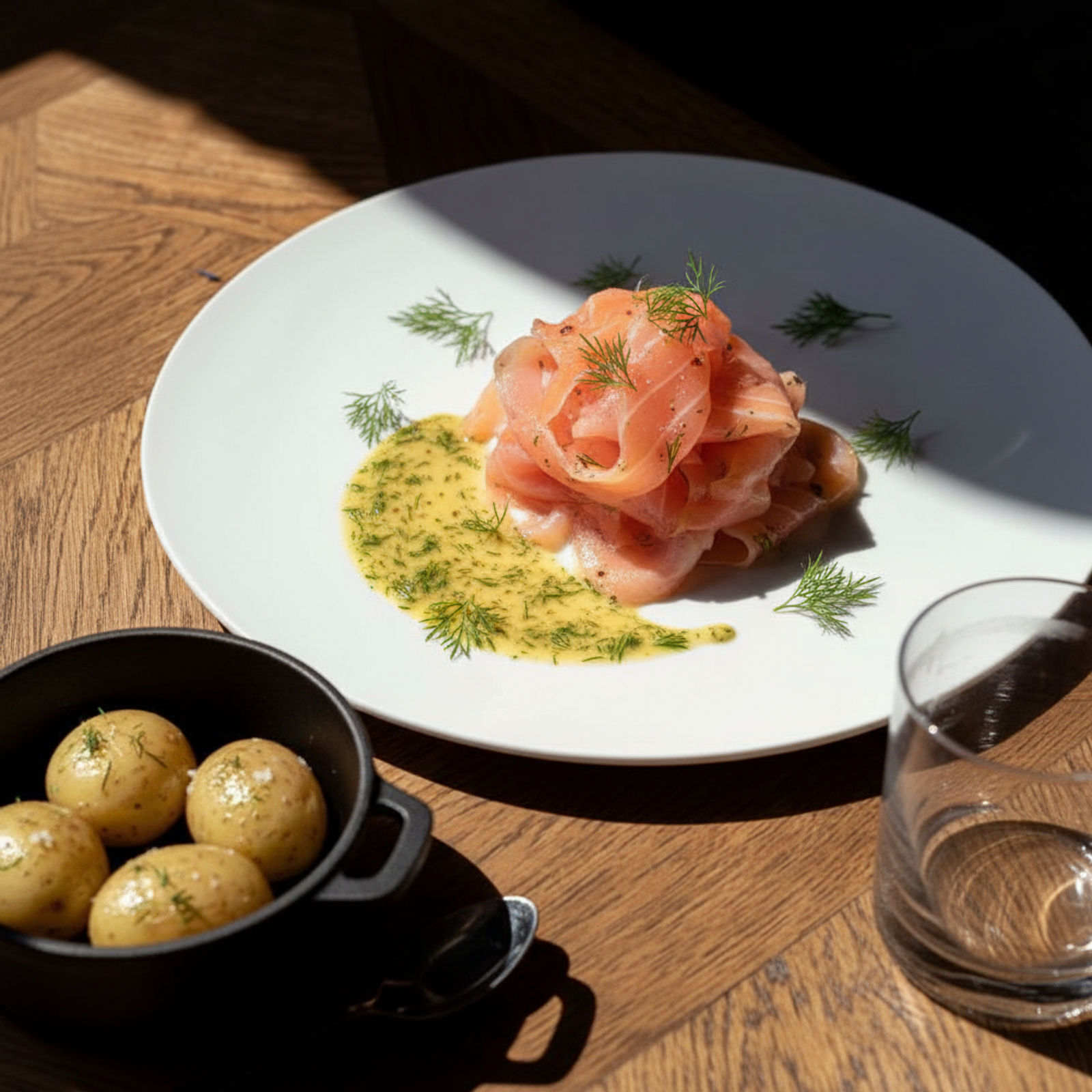 Vin till färsk­potatis och gravad lax