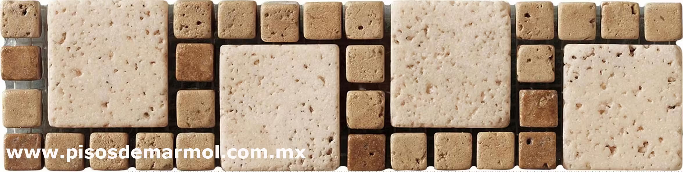 Cenefa de mármol travertino