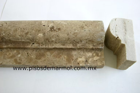 Moldura Cornice en mármol travertino