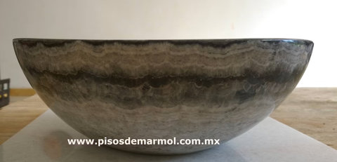 Ovalín de ónix natural para baño
