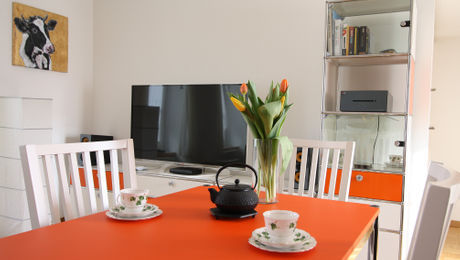 Wohnbereich in der Ferienwohnung Alte Kaplanei