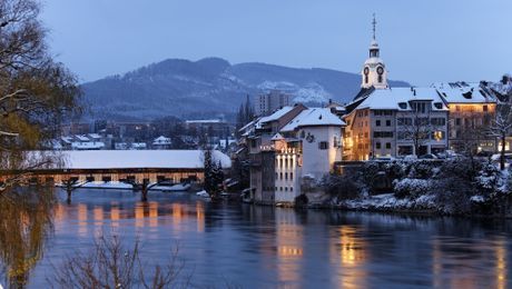 Altstadt Olten mit alter Holzbrücke