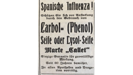 Desinfektion Spanische Grippe