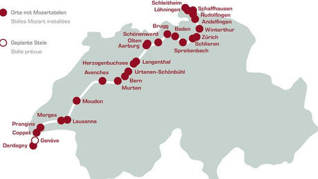 Schweizer Mozartweg Karte
