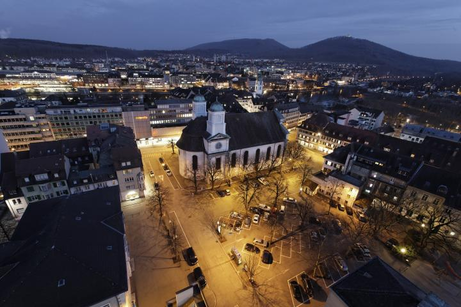 Stadtkirche von oben