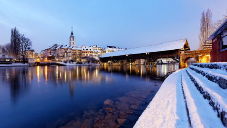 Historische Altstadt im Winter