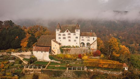 Das Schloss Wartenfels im Herbst