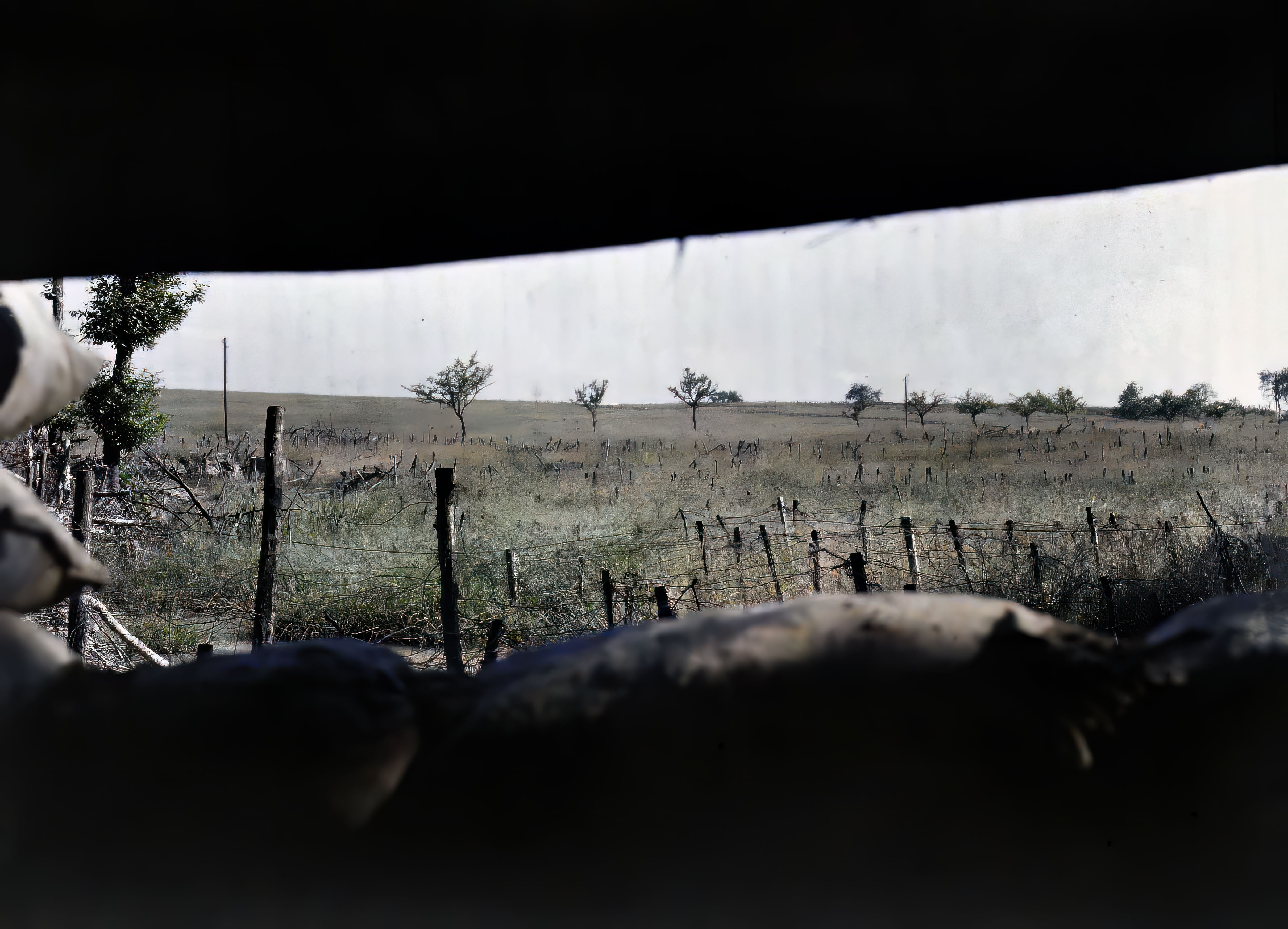 View from an observation post in France during WW1