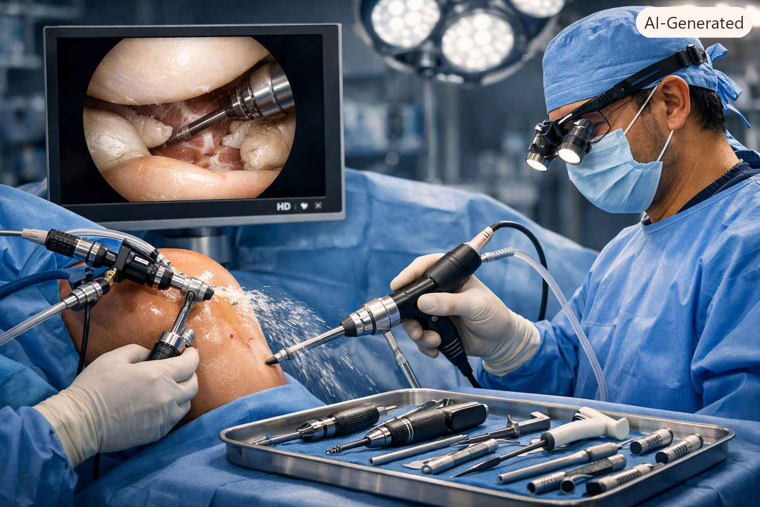 arthroscopy setup camera portals instruments.png