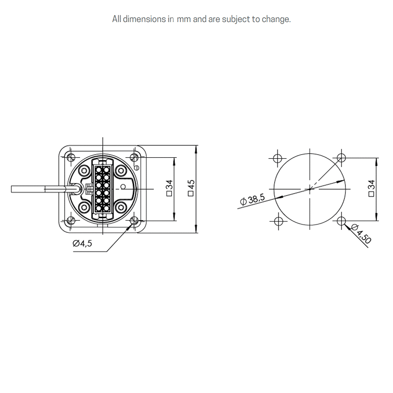 HS0 mounting dimensions