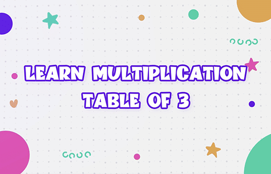 learn multiplication table of 3