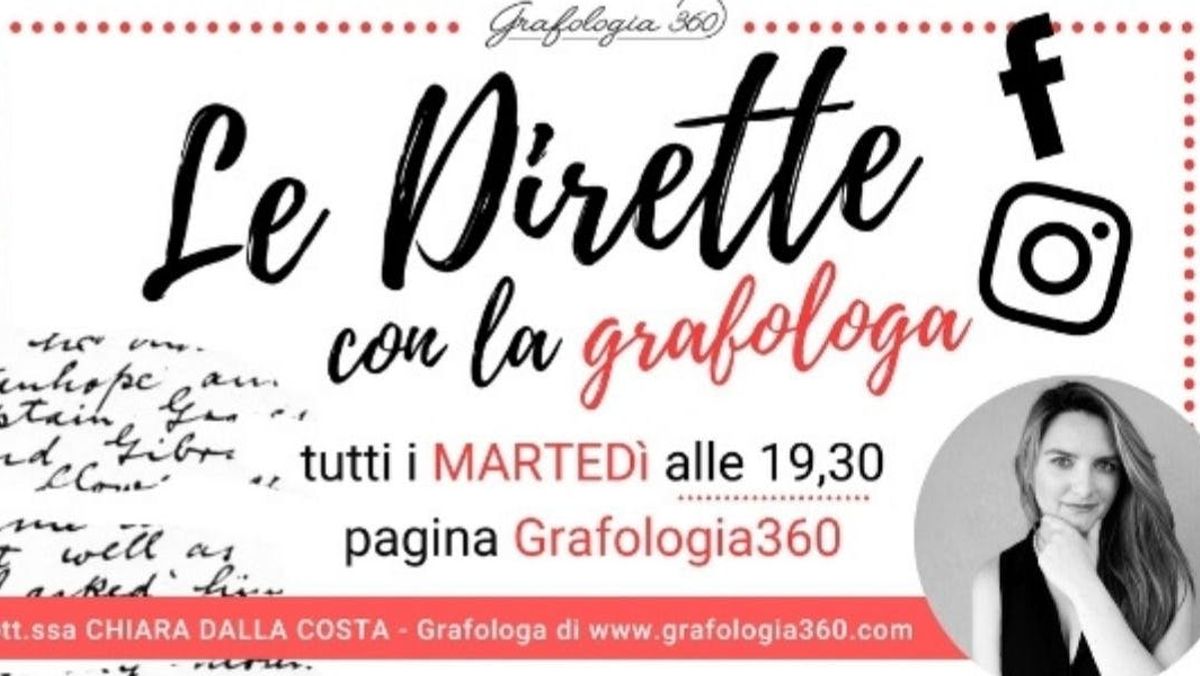 Le dirette con la grafologa - Evento gratuito Online 