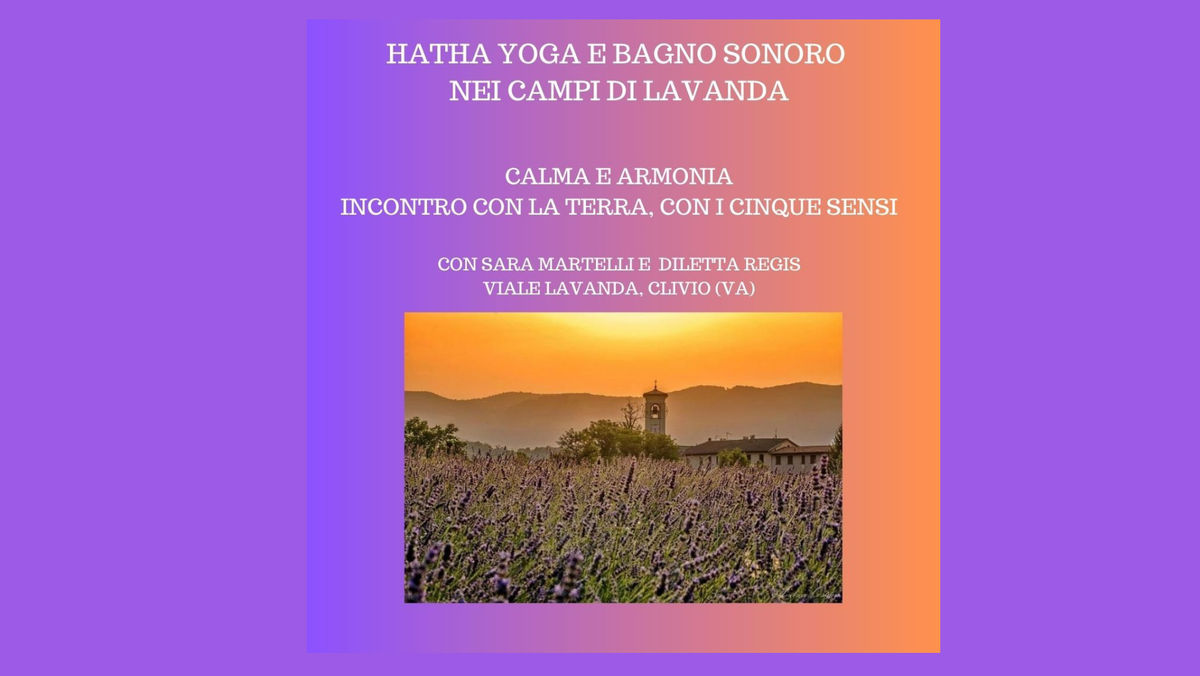 Yoga tra i campi di lavanda con bagno sonoro