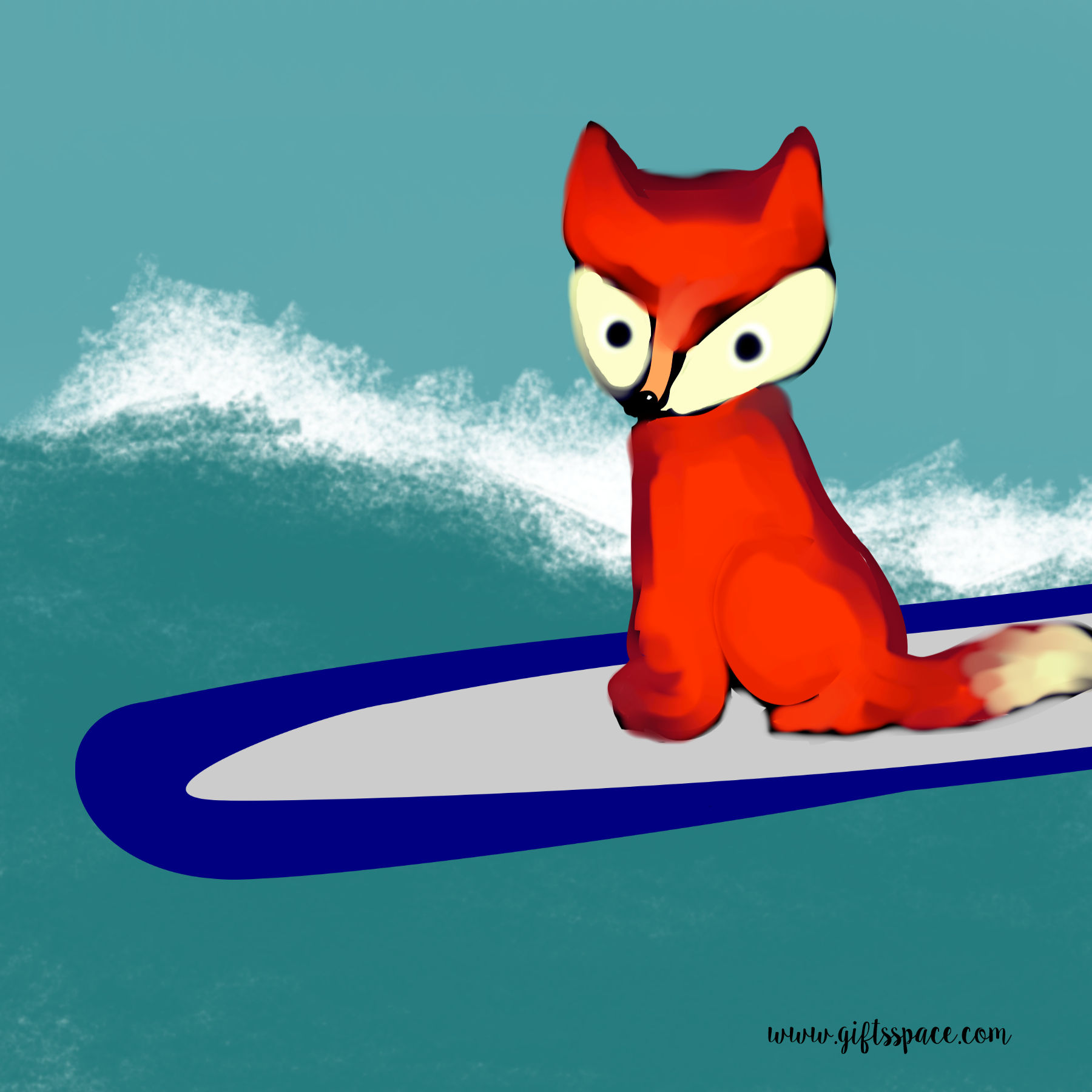 Surfing The Waves Was Not Easy For This Fox