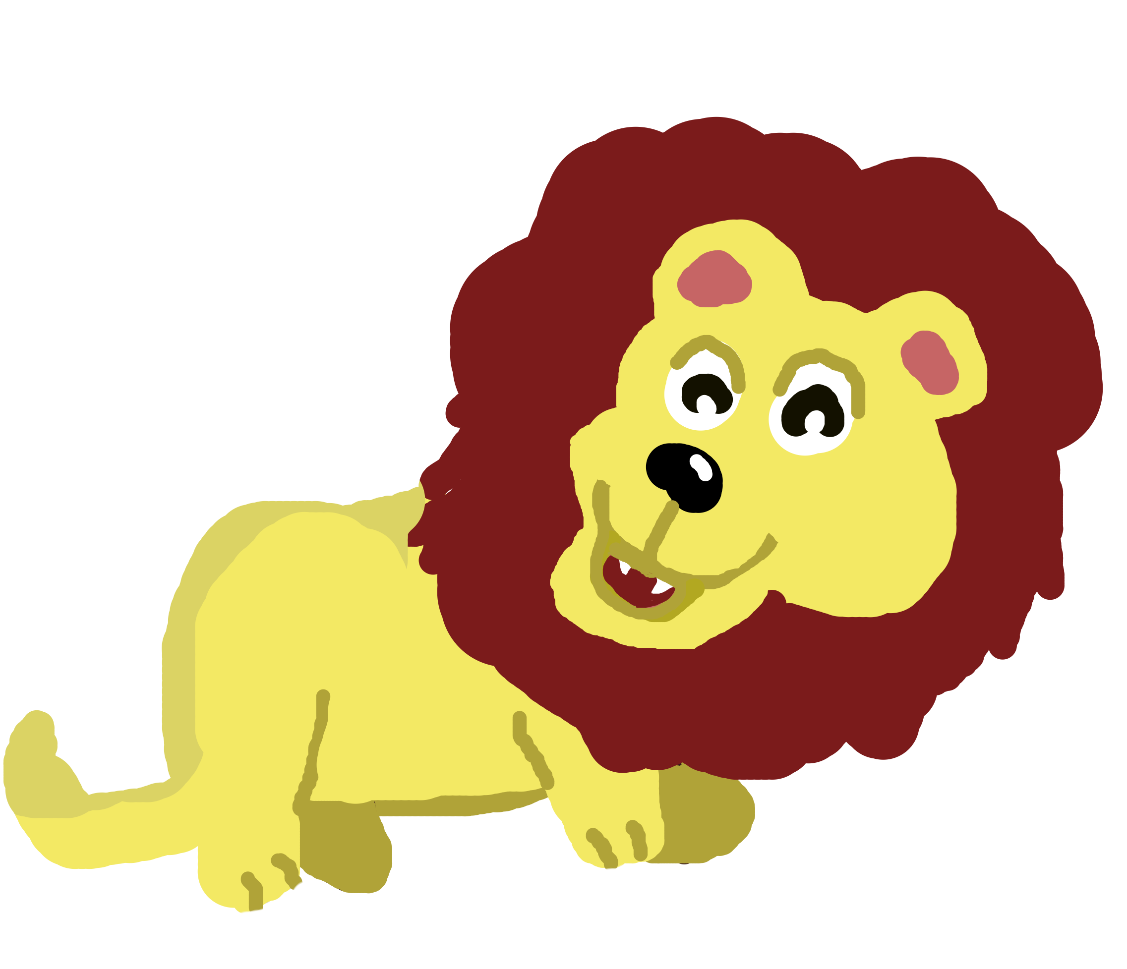 funny lion