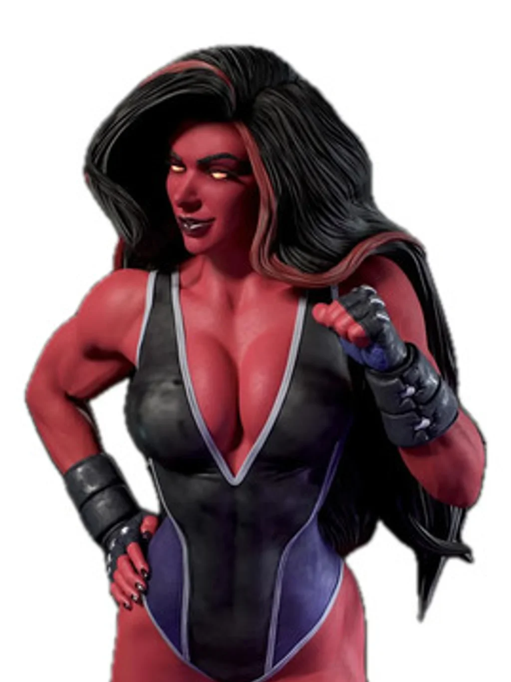 Figura red she hulk em resina 3D - Fidel Figures