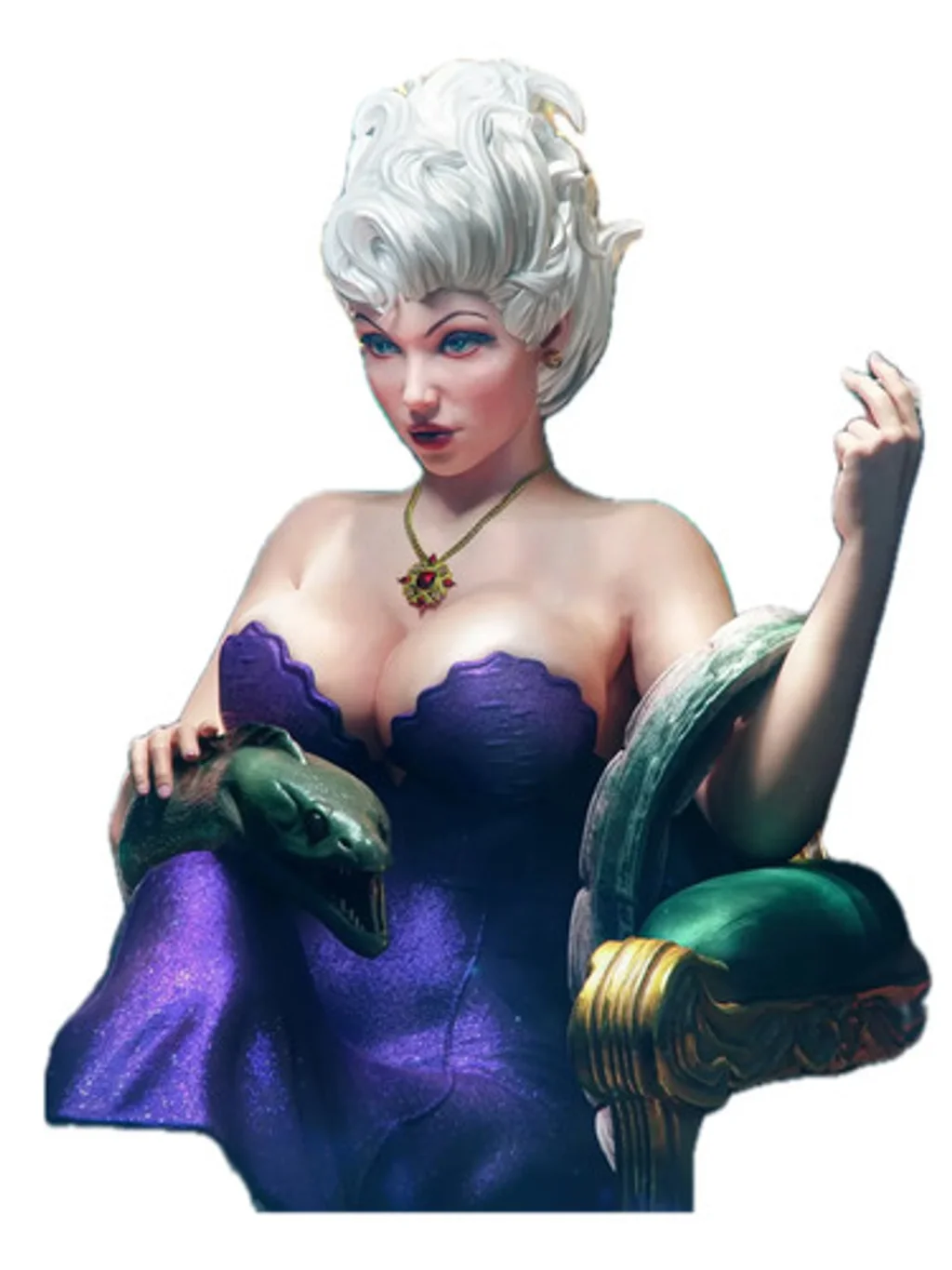 Figura ursula pequena sereia animacao cartoon em resina 3D - Fidel Figures