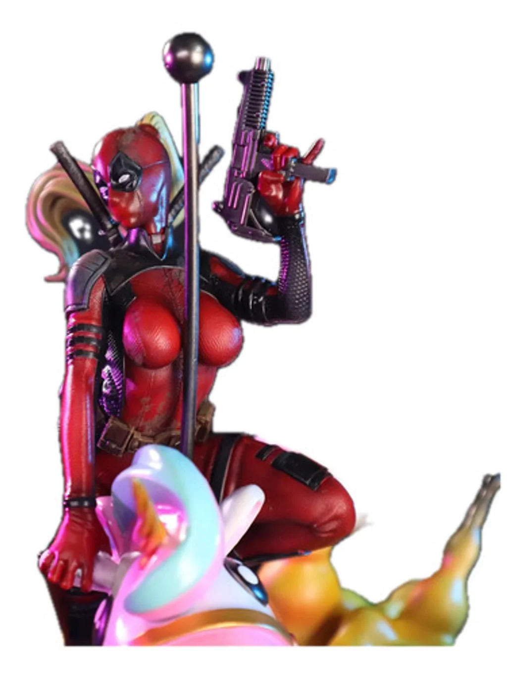 Figura deadpool lady em resina 3D - Fidel Figures