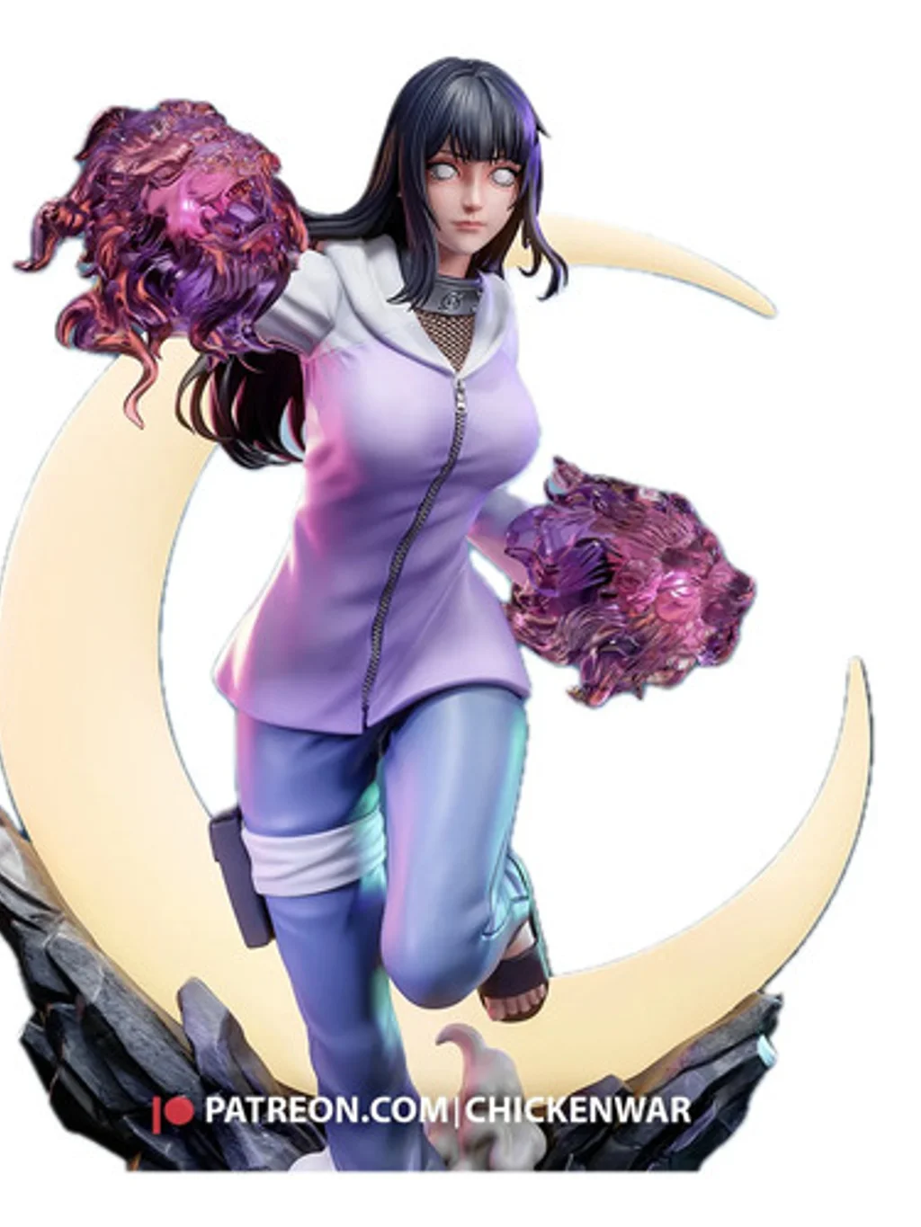 Figura hinata naruto em resina 3D - Fidel Figures