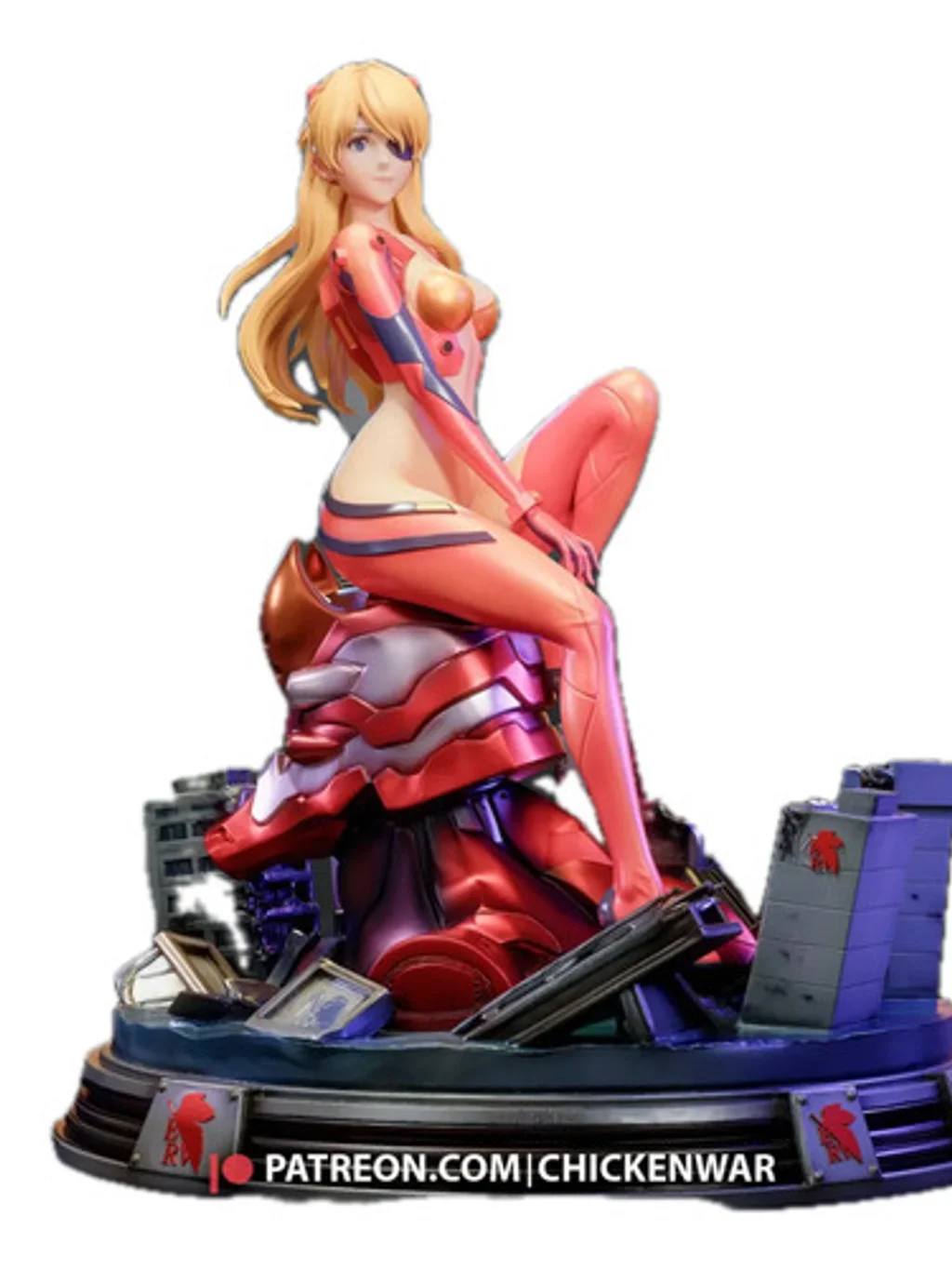 Figura asuka neon genesis evangelion em resina 3D - Fidel Figures