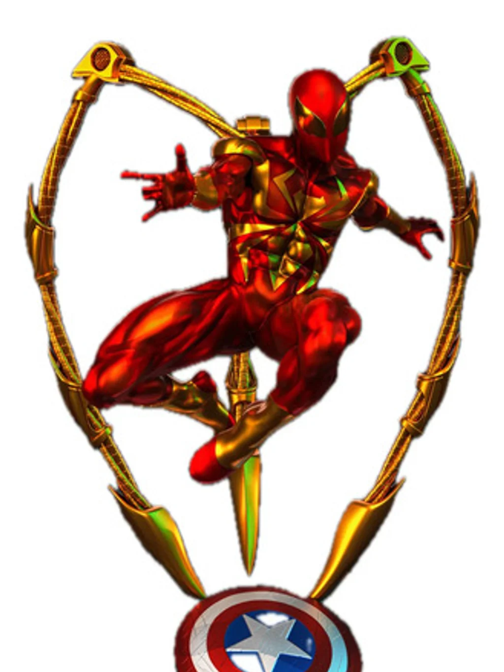 Figura homem aranha de ferro em resina 3D - Fidel Figures