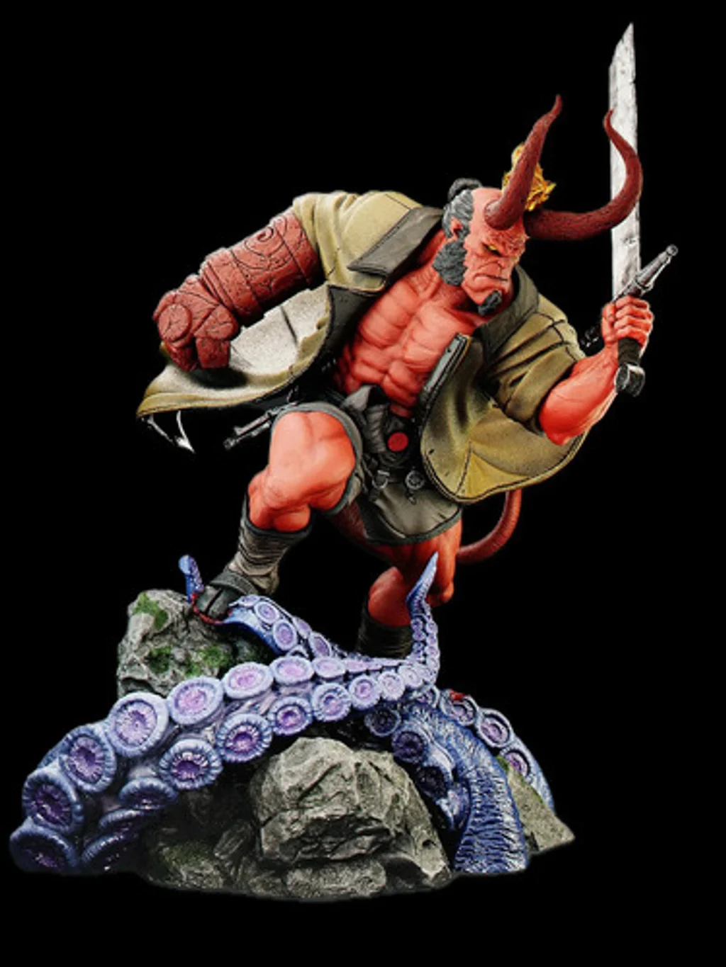 Figura hellboy em resina 3D - Fidel Figures