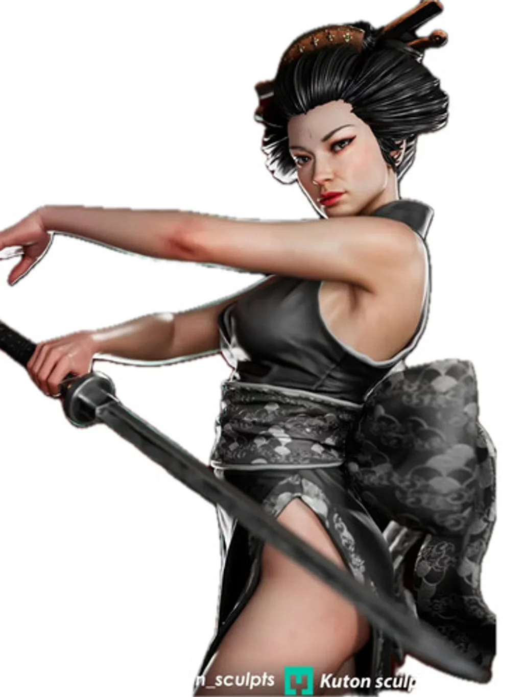 Figura hoshiko original japonesa em resina 3D - Fidel Figures