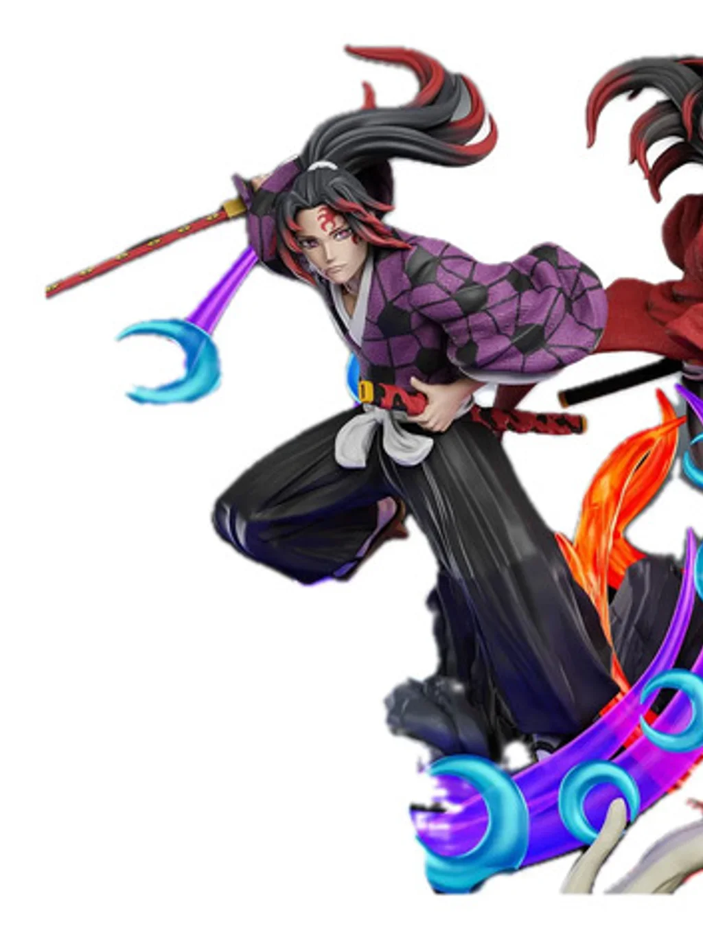 Figura yoriichi e kokushibo demon slayer em resina 3D - Fidel Figures