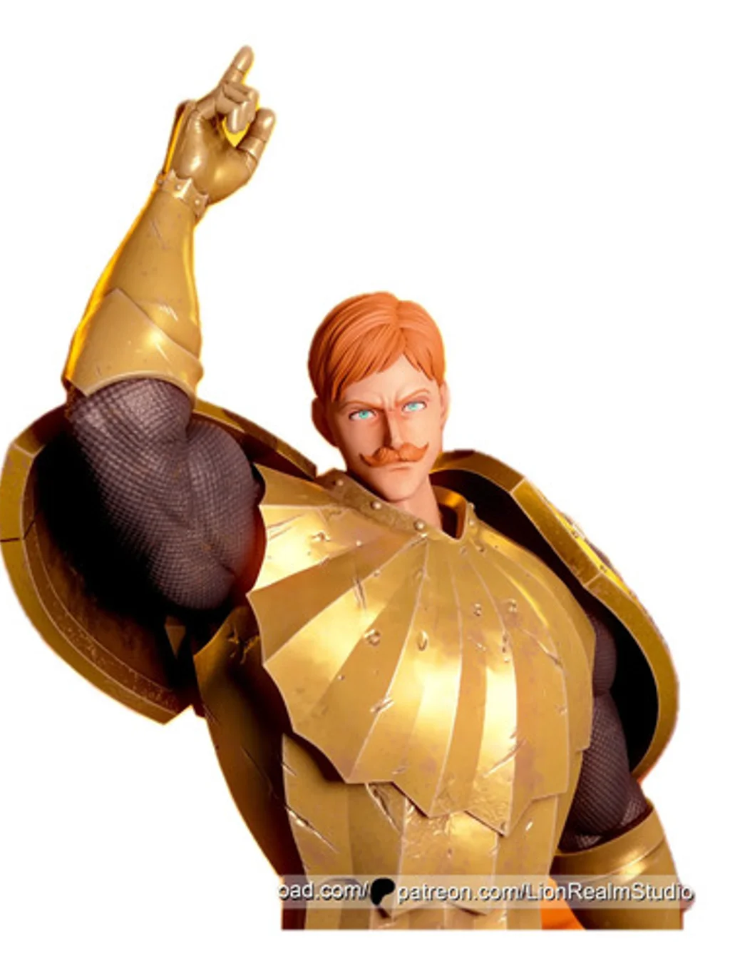 Figura escanor the seven deadly sins rara em resina 3D - Fidel Figures