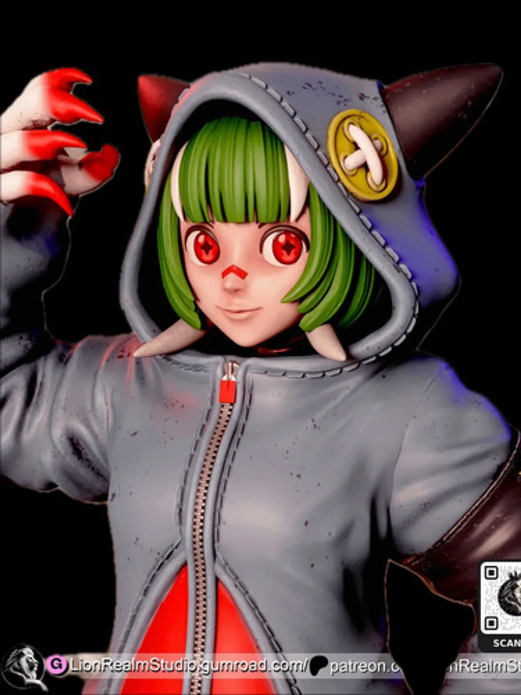 Figura guita gachiakuta em resina 3D - Fidel Figures