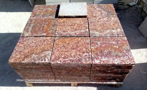 Piso para Patio de Ónix Rojo Premium - Ideal para espacios exteriores de lujo con acabado resistente a la intemperie