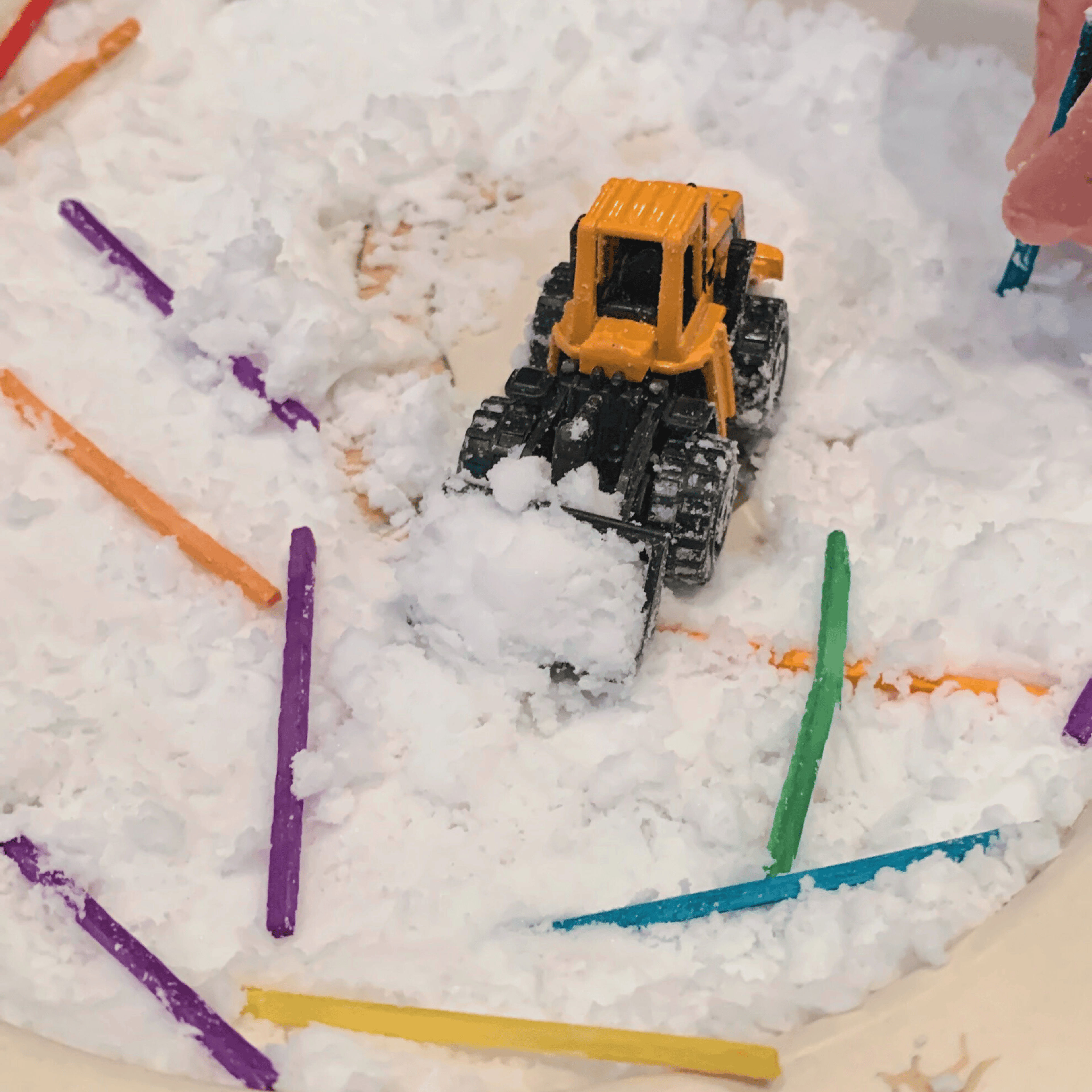 2-ingredient fake snow recipe