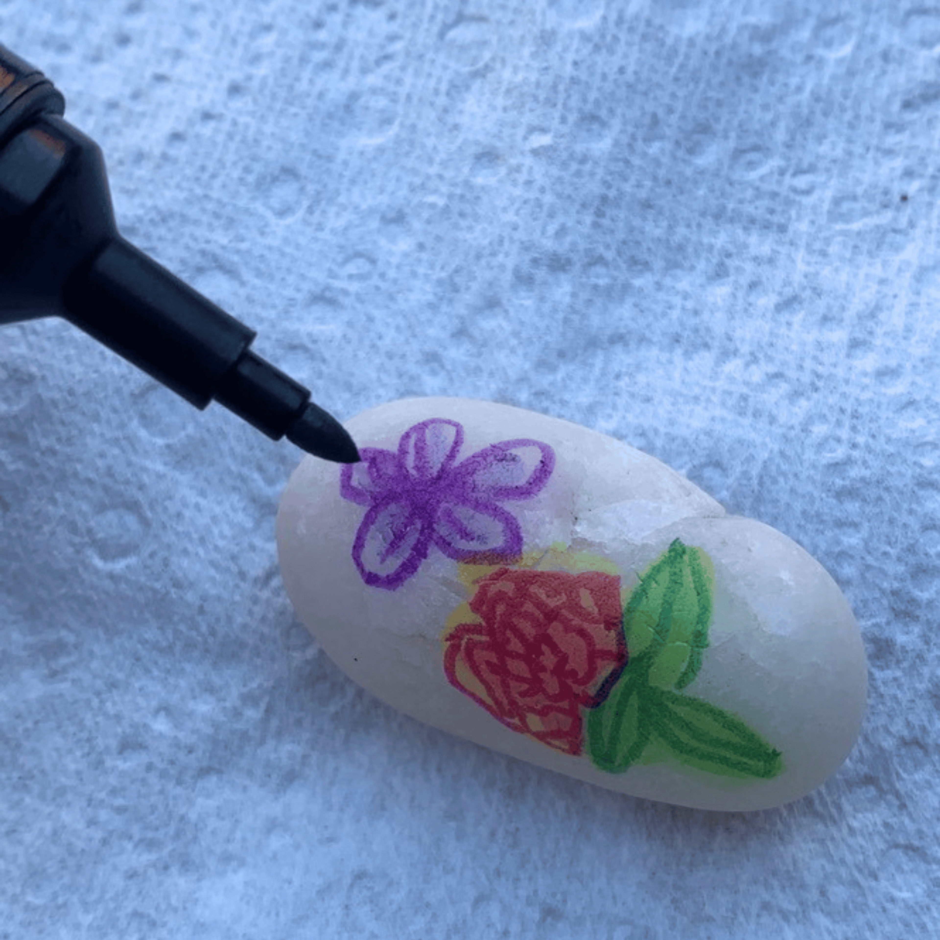 Hidden "kindness rocks"