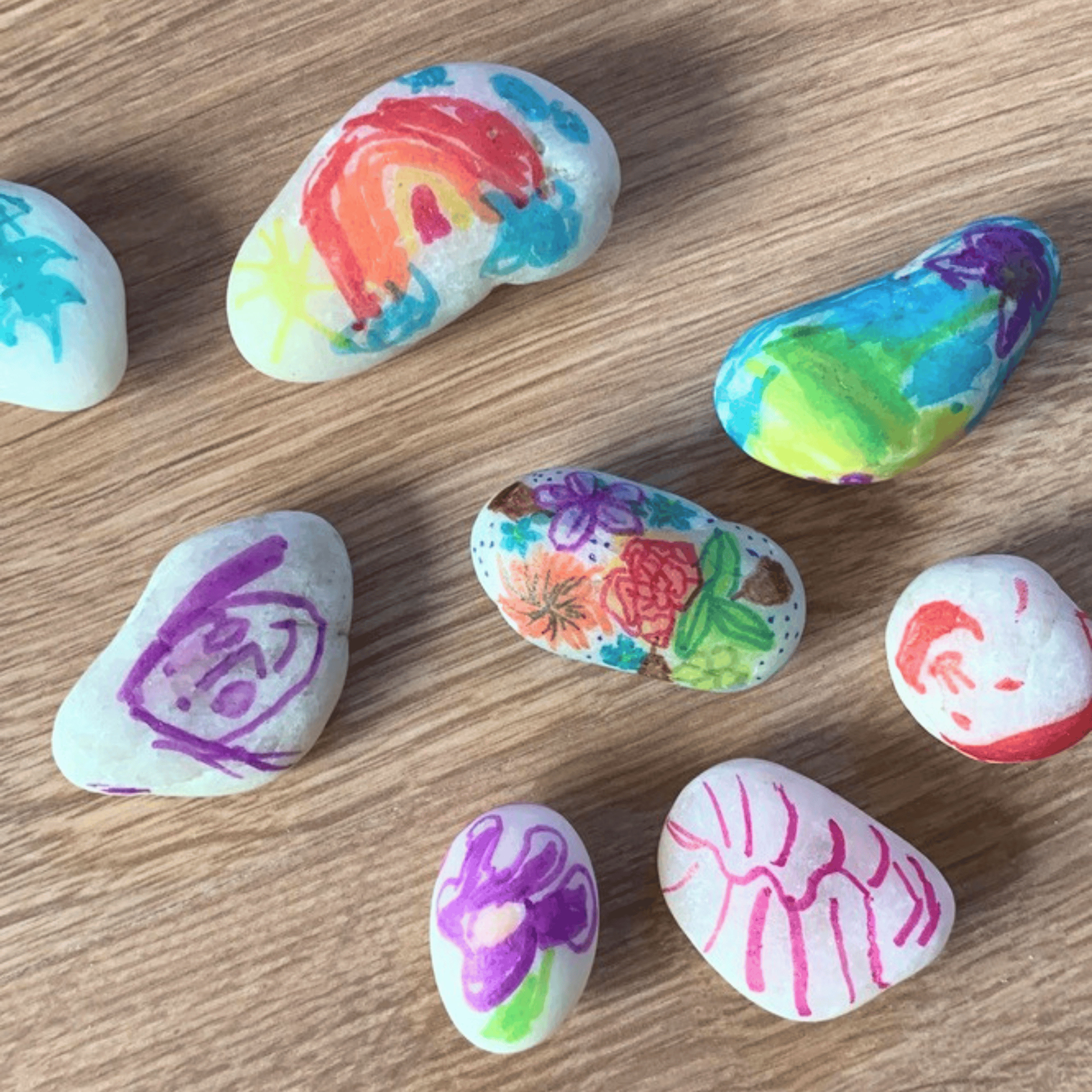 Hidden "kindness rocks"