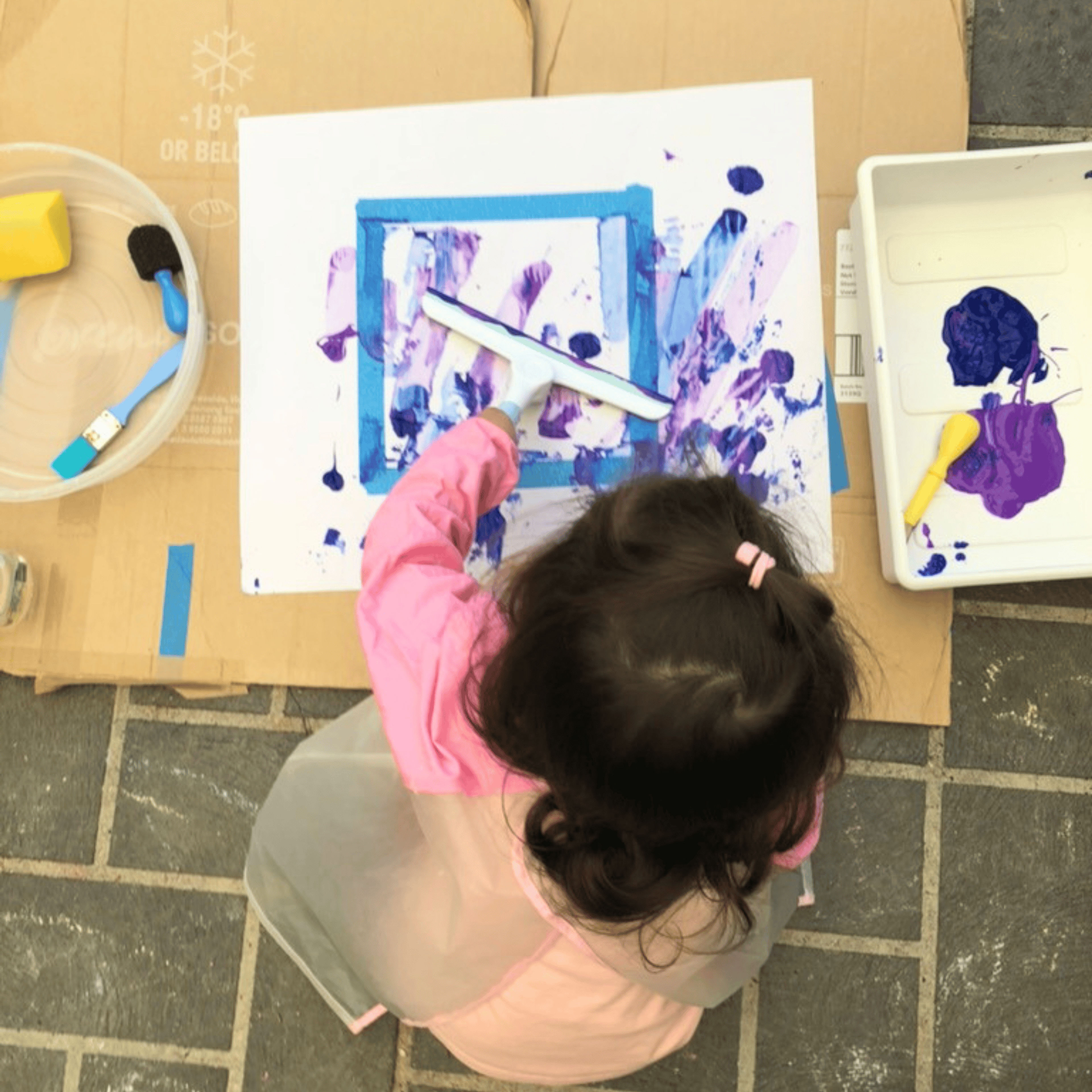 Scrape painting