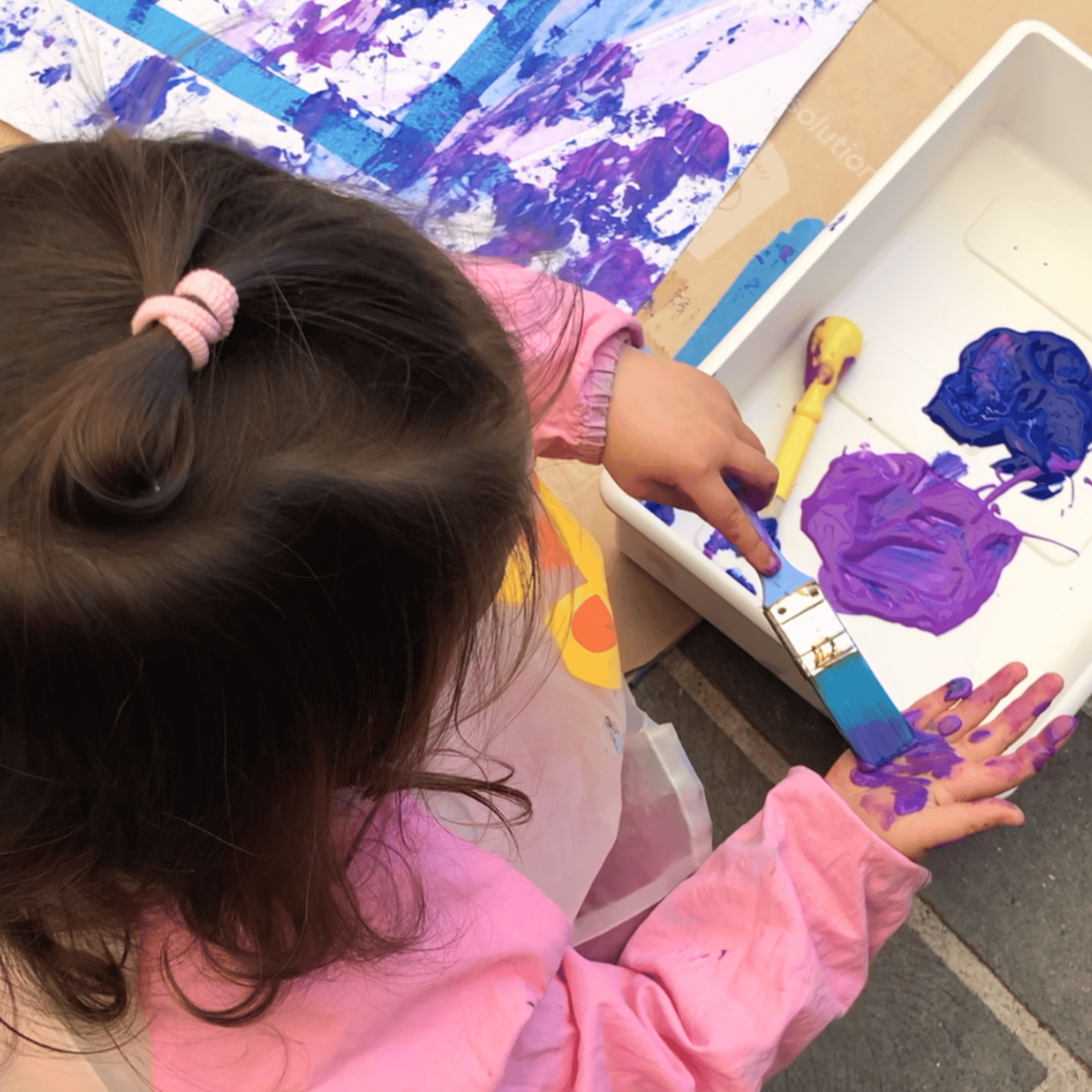 Scrape painting
