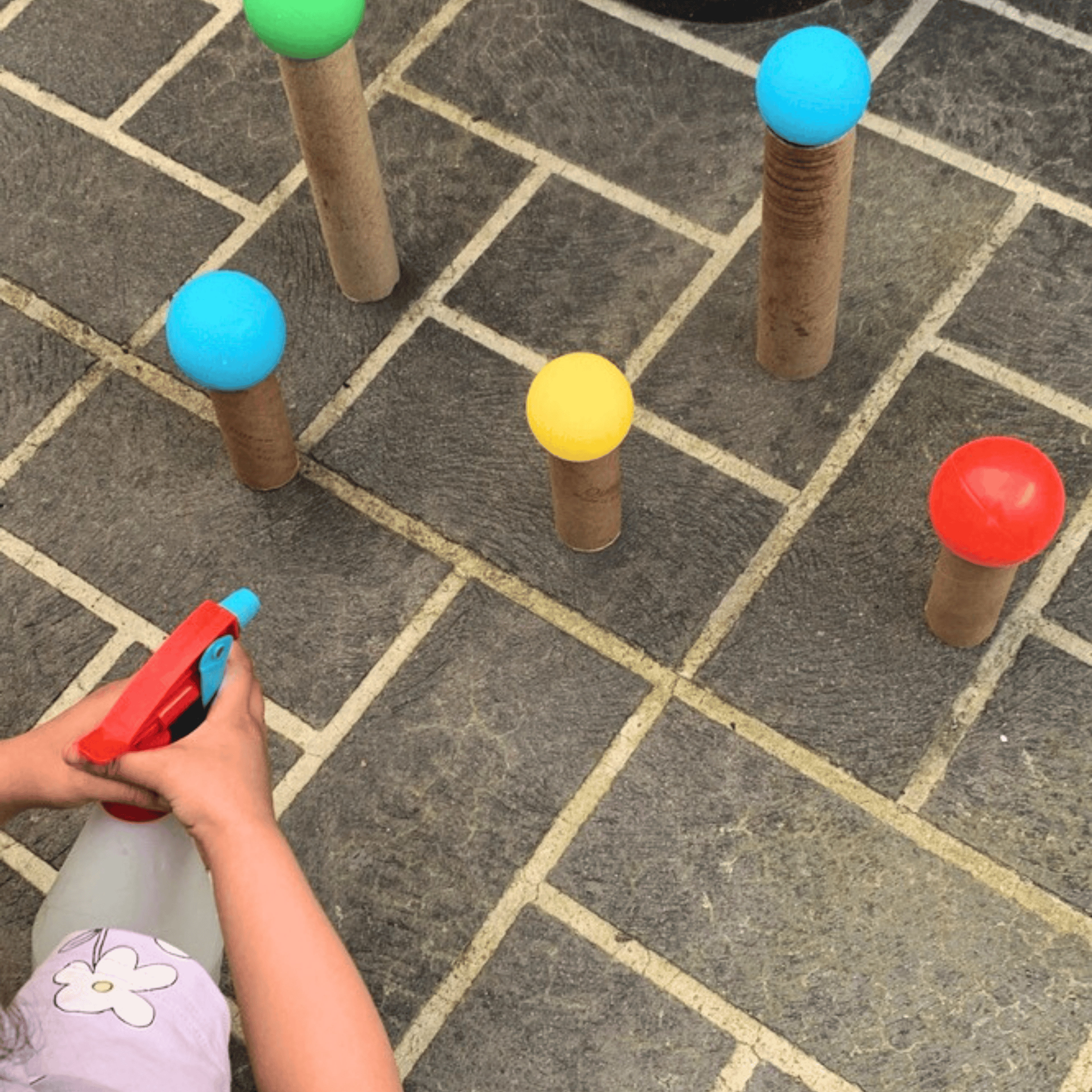 Spray bottle target practice