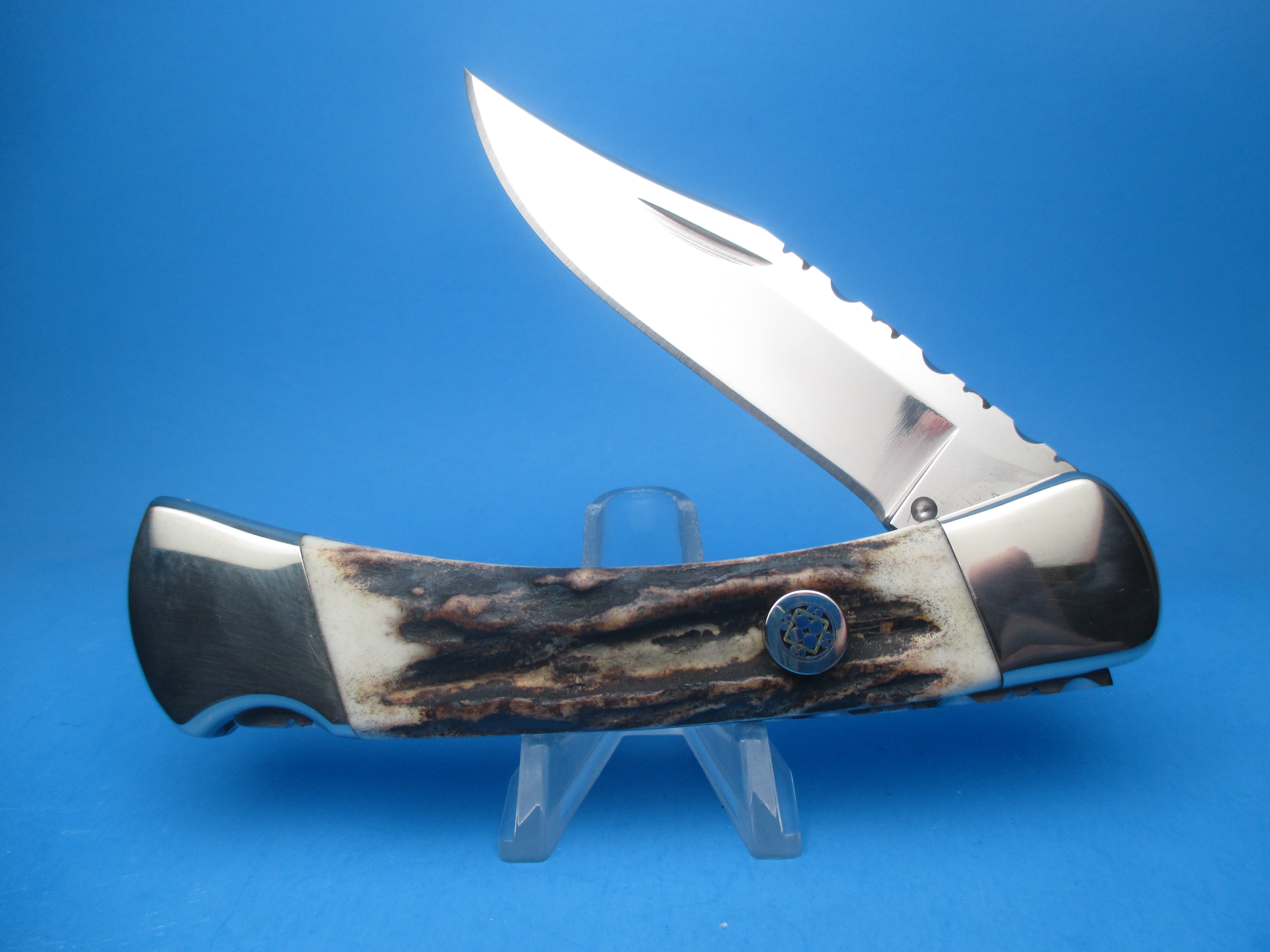 Custom Buck Stag 110 Automatic Conversion Switchblade Knife