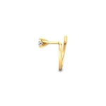 Jewel samarth 18k(750)Yellow Gold and 0.03 ct.(IGI Certified Diamonds) Nose pin