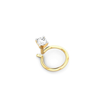Jewel samarth 18k(750)Yellow Gold and 0.05 ct.(IGI Certified Diamonds) Nose pin