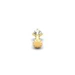 Jewel samarth 18k(750)Yellow Gold and 0.10 ct.(IGI Certified Diamonds) Nose pin